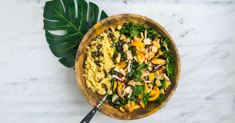 Bowl of vegan food